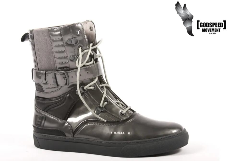 Godspeed Movement Limited Edition Up-Speed Combat Boots Gray Black Men's 10.5